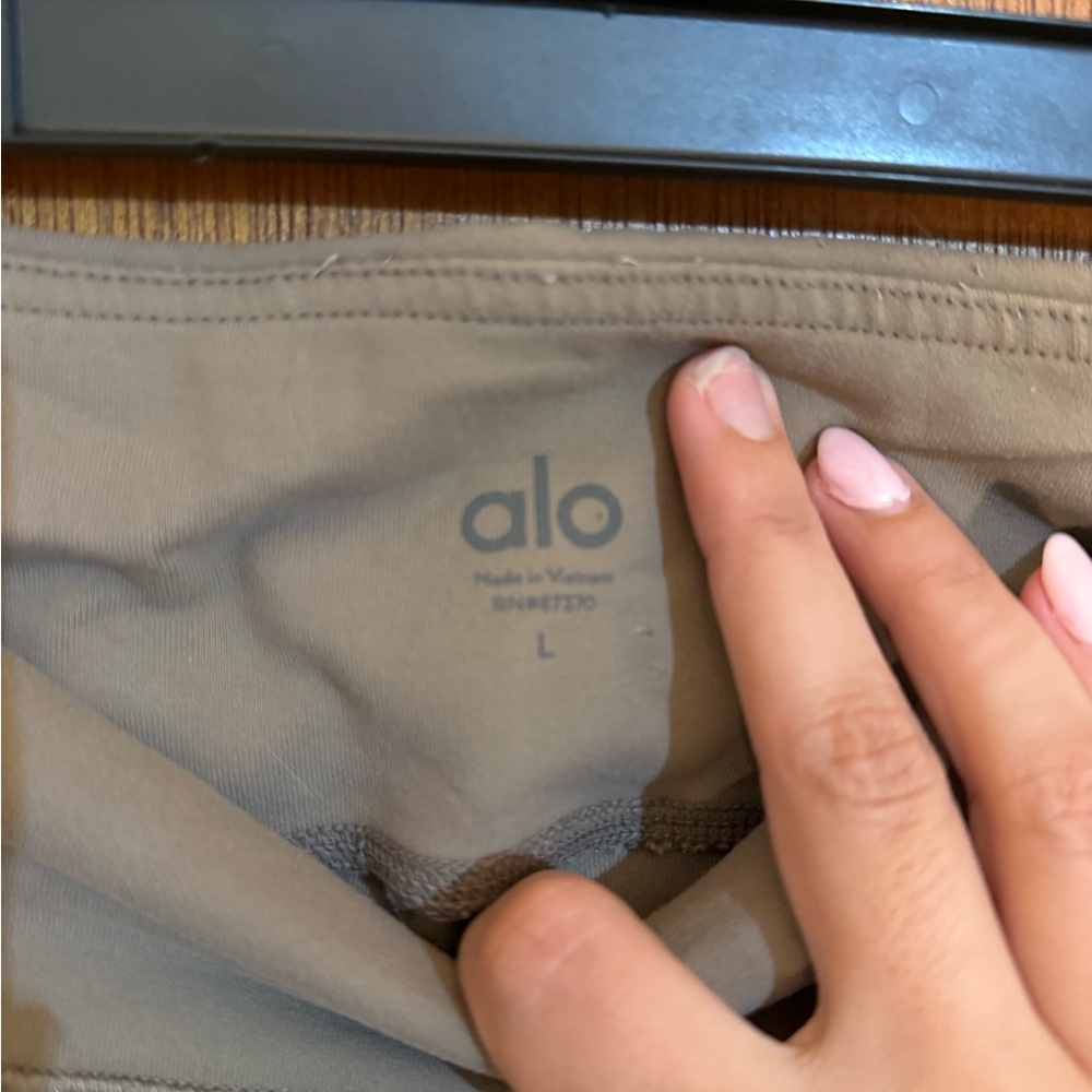 ALO Tan Leggings with Lattice Detail - Picture 9 of 10